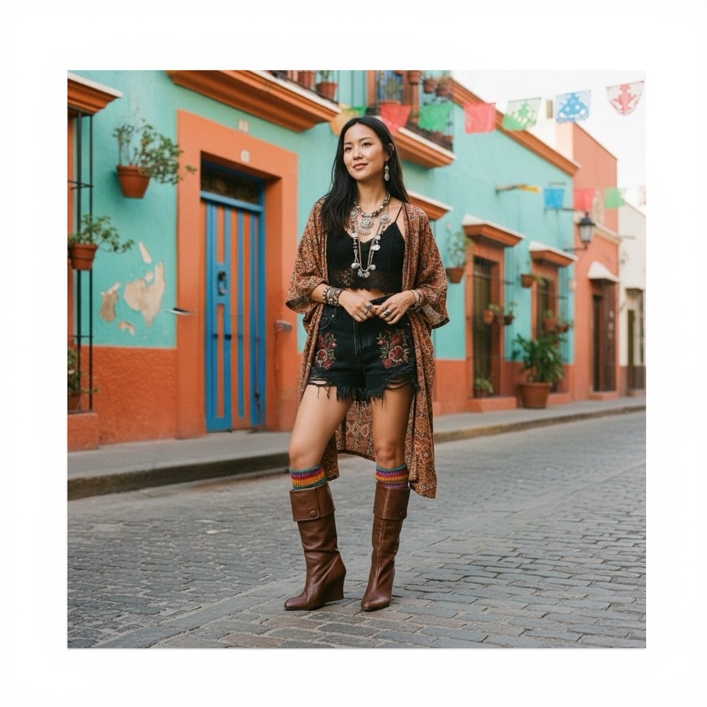 Luxe: new Goldenbleu ♔ Carly Fold Over Wedge Heel Tall Leather Boots ♔ Taupe ♔